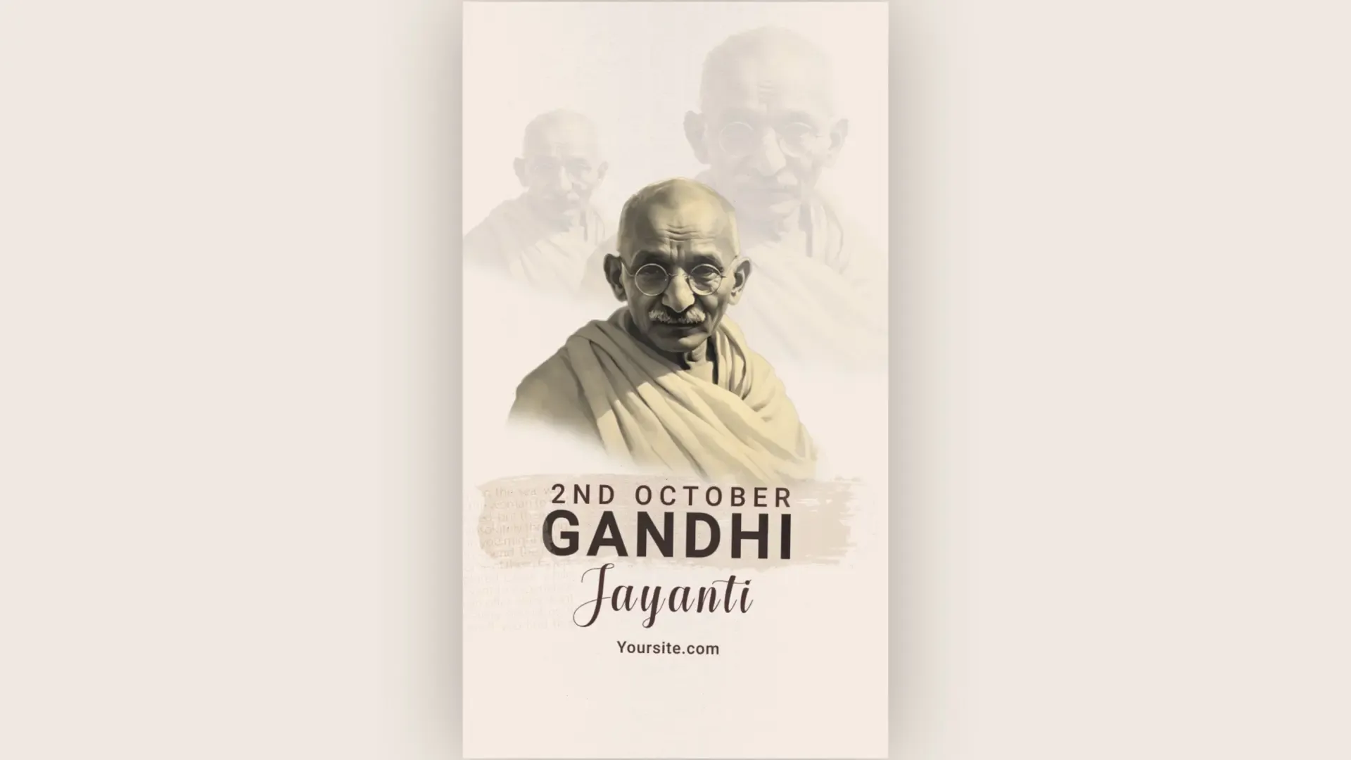 Happy Gandhi Jayanti Peace Emblem Design Instagram Story